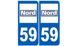 immatriculation 59 (Nord) - Autocollant(sticker)