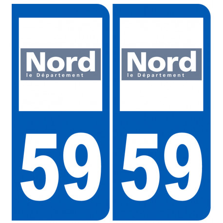 immatriculation 59 (Nord) - Autocollant(sticker)