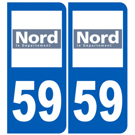 immatriculation 59 (Nord) - Autocollant(sticker)