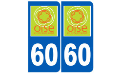immatriculation 60 (Oise) - Autocollant(sticker)