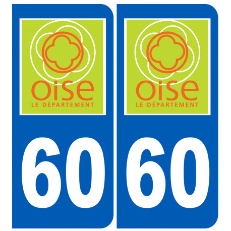 immatriculation 60 (Oise) - Autocollant(sticker)