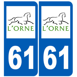 immatriculation 61 (Orne) - Sticker/autocollant