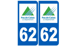 immatriculation 62 (Pas-de-Calais) - Autocollant(sticker)