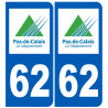 immatriculation 62 (Pas-de-Calais) - Autocollant(sticker)