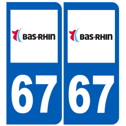 immatriculation 67 (Bas-Rhin) - Sticker/autocollant