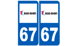 immatriculation 67 (Bas-Rhin) - Autocollant(sticker)