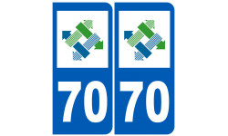 numéro immatriculation 70 (Haute-Saône) - Autocollant(sticker)