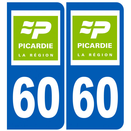 immatriculation 60 (région) - Autocollant(sticker)