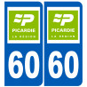 immatriculation 60 (région) - Autocollant(sticker)