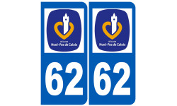 numéro immatriculation 62 (région) - Autocollant(sticker)