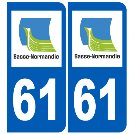 immatriculation 61 (région) - Autocollant(sticker)