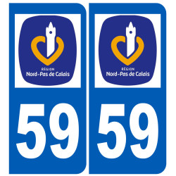 immatriculation 59 (région) - Sticker/autocollant