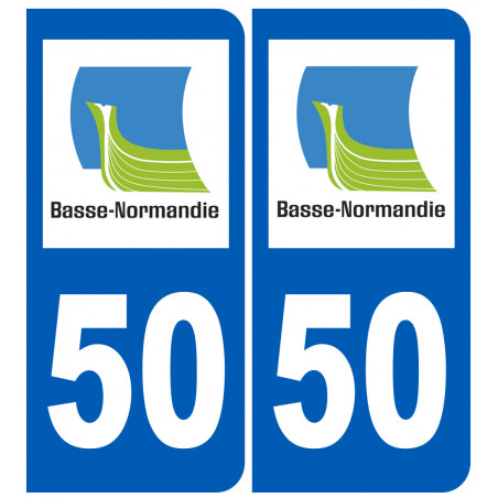 immatriculation 50 (région) - Autocollant(sticker)