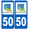numéro immatriculation 50 (région) - Autocollant(sticker)