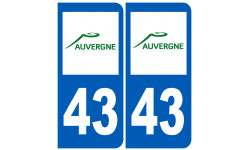 immatriculation 43 (région) - Autocollant(sticker)