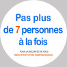 Pas plus de 7 personnes à la fois - 20cm - Autocollant(sticker)