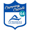 Camping car Pyrénées Atlantique 64 - 20x15cm - Autocollant(sticker)