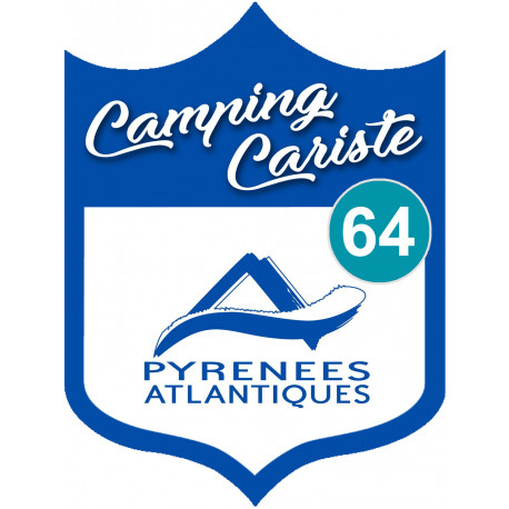 Campingcariste Pyrénées Atlantique 64 - 15x11,2cm - Autocollant(sticker)