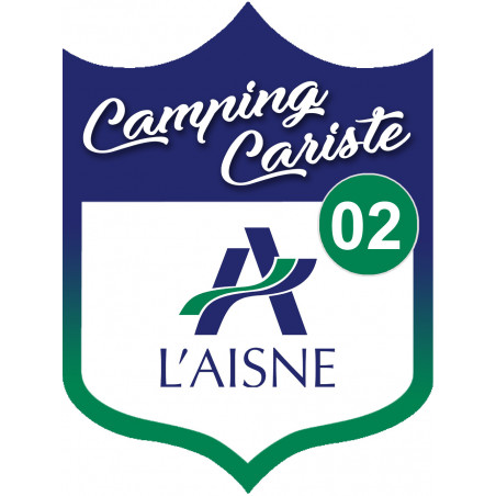 Campingcariste l'Aisne 02 - 20x15cm - Autocollant(sticker)