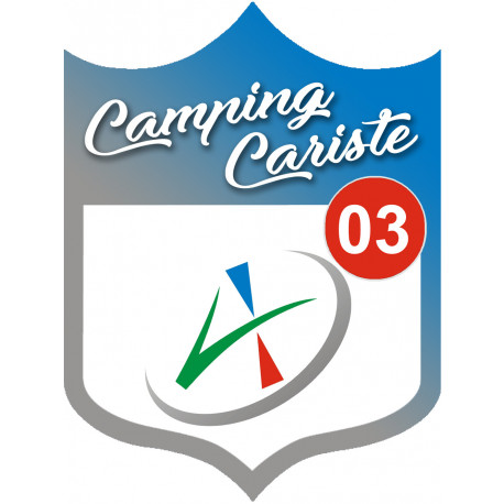 Campingcariste l'Allier 03 - 10x7.5cm - Autocollant(sticker)