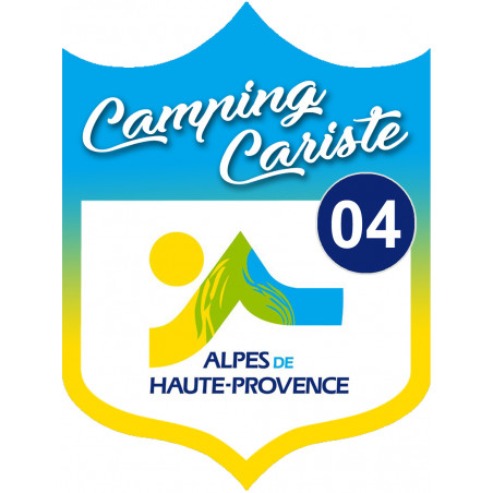 Camping car Alpes de Haute-Provence 04 - 10x7.5cm - Autocollant(sticker)