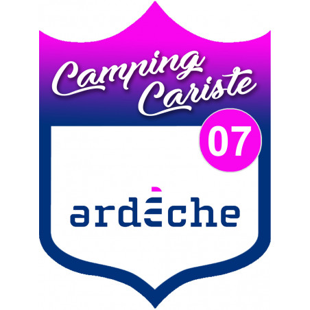 Camping car Ardèche 07 - 20x15cm - Autocollant(sticker)