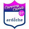 Campingcariste Ardèche 07 - 20x15cm - Autocollant(sticker)