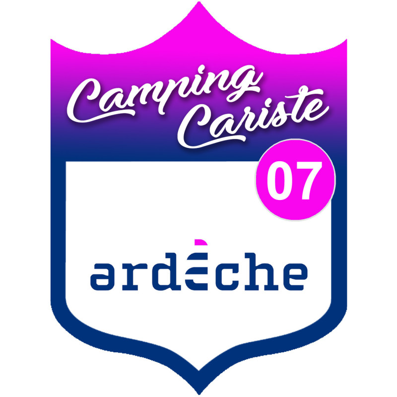Campingcariste Ardèche 07 - 15x11.2cm - Sticker/autocollant