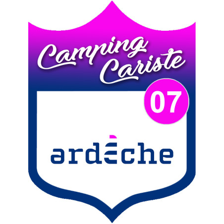Campingcariste Ardèche 07 - 10x7.5cm - Sticker/autocollant