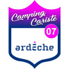 Campingcariste Ardèche 07 - 10x7.5cm - Sticker/autocollant
