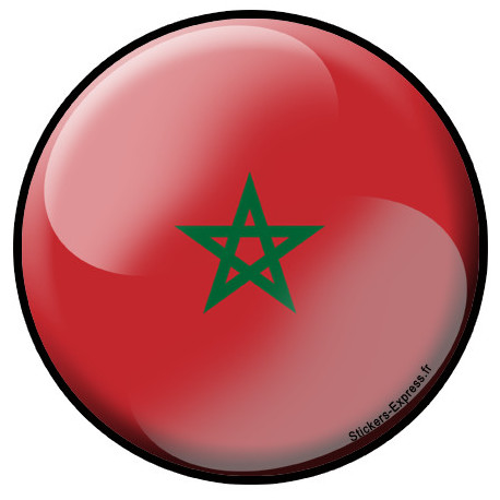 Autocollant (sticker): drapeau Marocain