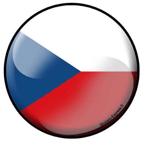 Autocollant (sticker): drapeau Tchéquie