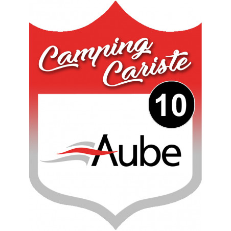 Camping car Aube 10 - 10x7.5cm - Autocollant(sticker)