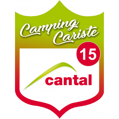 Campingcariste Cantal 15 - 15x11.2cm - Autocollant(sticker)