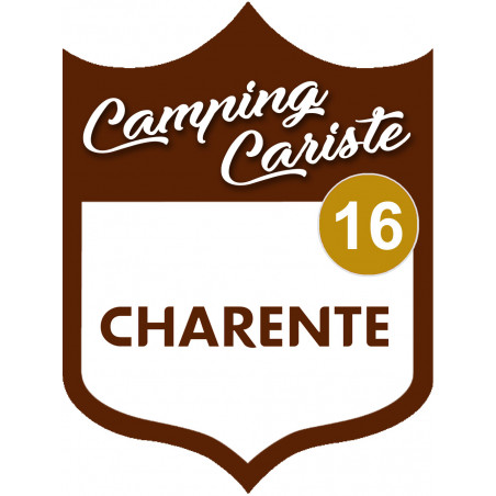 Camping car Charente 16 - 10x7.5cm - Autocollant(sticker)