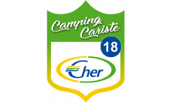 Campingcariste Cher 18 - 10x7.5cm - Autocollant(sticker)