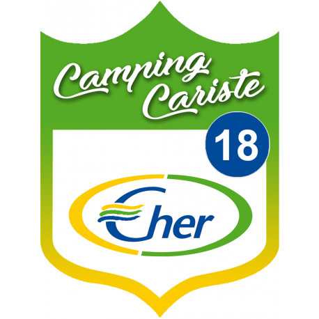 Campingcariste Cher 18 - 10x7.5cm - Autocollant(sticker)