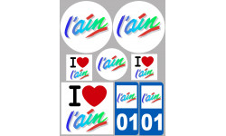 Ain - 8 autocollants variés - Autocollant(sticker)