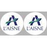 L'Aisne 02 - 2x10cm - Sticker/autocollant