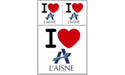 Aisne (02) - 1fois 10cm - 2fois 5cm - Autocollant(sticker)