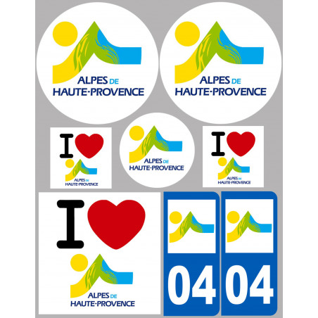 Alpes de Haute-Provence - 8 autocollants variés - Autocollant(sticker)
