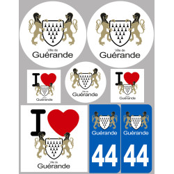 Guérande - 8 autocollants variés - Sticker/autocollant