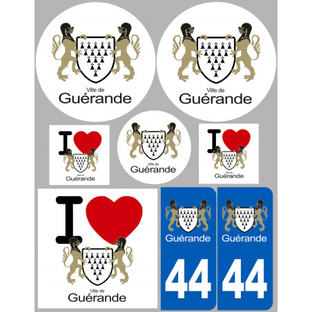 Guérande - 8 autocollants variés - Autocollant(sticker)