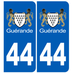 immatriculation 44 Guérande - Sticker/autocollant