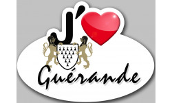 j'aime Guérande - 15x11cm - Autocollant(sticker)