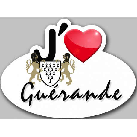 j'aime Guérande - 15x11cm - Autocollant(sticker)