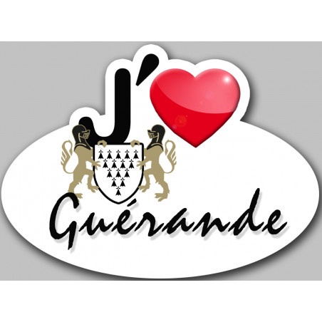 j'aime Guérande - Autocollant(sticker)