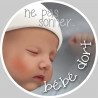 sticker / Autocollant : ne pas sonner bébé dort - 10cm - Autocollant(sticker)