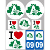 Département 09 L'Ariège - 8 autocollants variés - Autocollant(sticker)