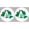 Ariège 09  - 2 logos de 10cm - Sticker/autocollant